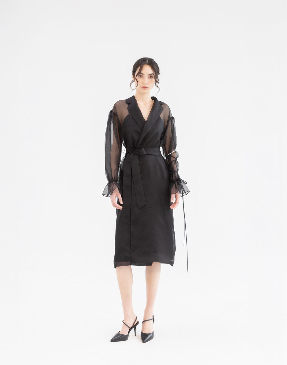 Sheer Double Breasted Coat – HELENA WANG®