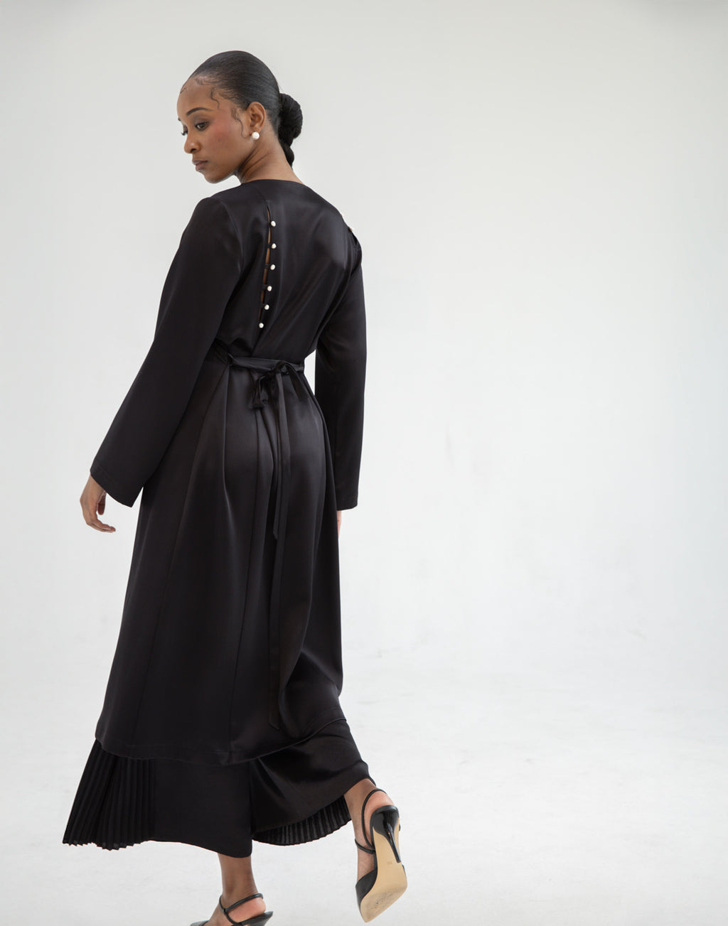 wrapped black pearl dress LoveShackFancy | Elowen Midi Dress main image 0