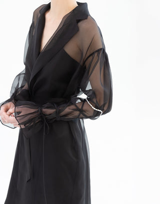 Sheer Double Breasted Coat