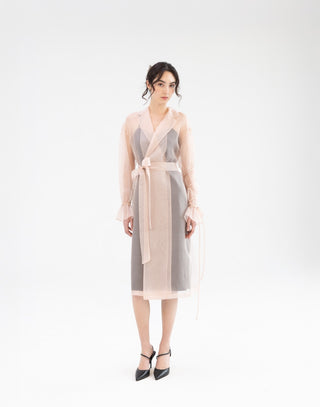 Sheer Double Breasted Coat