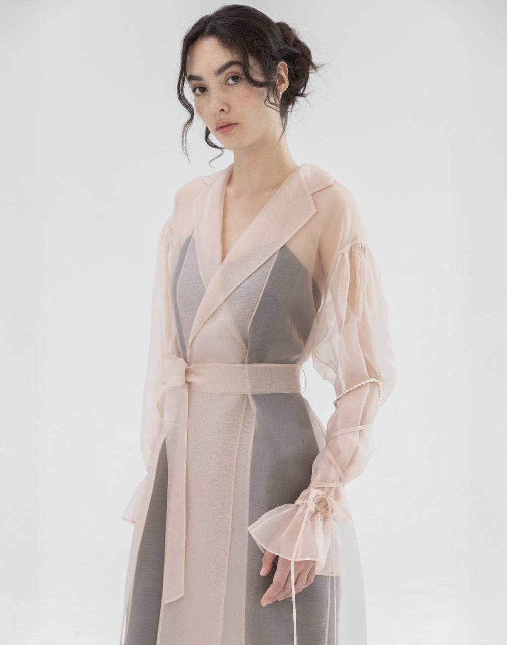 sheer coat over dress Shop The Sheer Layering Dress (Black)