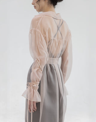 Sheer Double Breasted Coat
