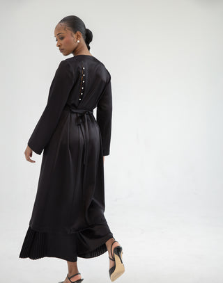 Pearl Kimono - Black Silk